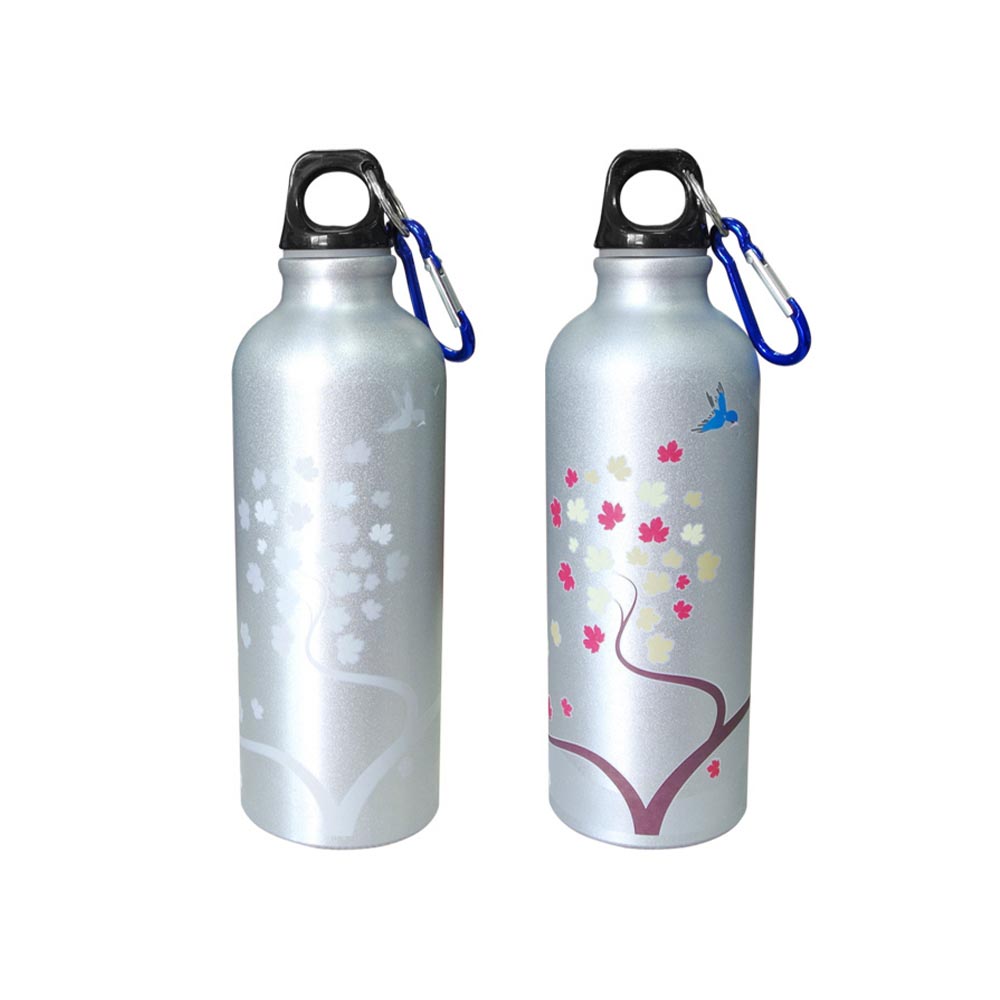 Aluminium colour changing water bottle